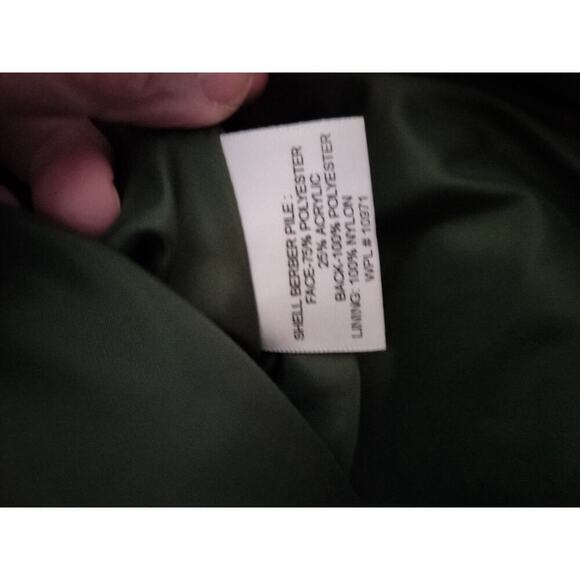 3235) Vintage Braetan Micro Velour Fleece Plaid Zip Front Berber Coat Large - Picture 10 of 11